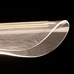 Люстра линейная с прозрачным волнообразным плафоном Wave Line варинант исполнения - 5 | Loft Concept в Казани