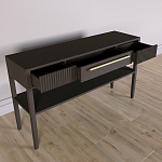 Дизайнерская Консоль с полкой и ящиком Primo Темный орех варинант исполнения - 6 | Loft Concept в Казани