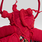 Настенный ковер разноцветный из одежды Heart варинант исполнения - 3 | Loft Concept в Казани