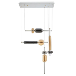 Люстра подвесная из металла и стекла Harmony of Strict Lines варинант исполнения - 1 | Loft Concept в Казани