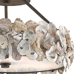 Потолочный светильник круглый с абажуром из устричных раковин Sea Ravens варинант исполнения - 1 | Loft Concept в Казани