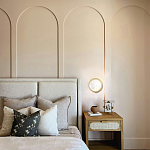 Светодиодное бра круглой формы с металлической рамой золотого цвета Marble Glow варинант исполнения - 2 | Loft Concept в Казани