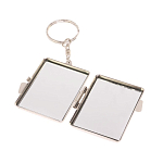 Зеркало брелок складное двухстороннее из натурального камня Оникс Silver Stone Mirrors варинант исполнения - 3 | Loft Concept в Казани