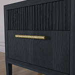 Прикроватная Тумбочка Primo с двумя ящиками Черный дуб варинант исполнения - 3 | Loft Concept в Казани