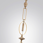 Подвесной светильник с прямоугольными и овальными элементами и акцентом из натурального камня Tectona  варинант исполнения - 6 | Loft Concept в Казани