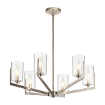 Люстра с 6-ю прозрачными цилиндрическими плафонами Kichler варинант исполнения - 10 | Loft Concept в Казани