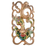 Маска деревянная резная расписная Tropical Paradise варинант исполнения - 4 | Loft Concept в Казани