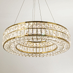 Круглая люстра с хрустальным декором Langlais Crystal Brass Chandelier варинант исполнения - 4 | Loft Concept в Казани