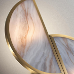 Бра с двумя полукруглыми плафонами из искусственного алебастра в бронзовой оправе Marbella варинант исполнения - 9 | Loft Concept в Казани