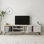 ТВ-тумба с 3-мя дверцами и полками Grey Albe TV Stand варинант исполнения - 3 | Loft Concept в Казани