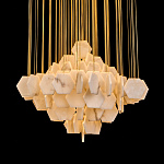 Люстра с фигурными подвесками из натурального камня Glowing Spheres варинант исполнения - 2 | Loft Concept в Казани