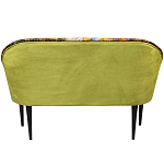 Диван двухместный из натурального бука с цветочным принтом Impressionism in Art варинант исполнения - 2 | Loft Concept в Казани