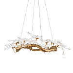 Люстра подвесная с прозрачными стеклянными птичками на ветвях Диаметр 100 см Serip Voa варинант исполнения - 1 | Loft Concept в Казани