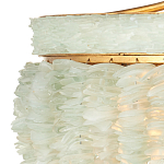 Подвесной светильник с каскадом из стеклянных декоративных элементов на золотом каркасе Shining Sea Glass варинант исполнения - 1 | Loft Concept в Казани