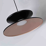 Бра черного цвета с двойным абажуром в форме конусов Obsidian Touch варинант исполнения - 2 | Loft Concept в Казани