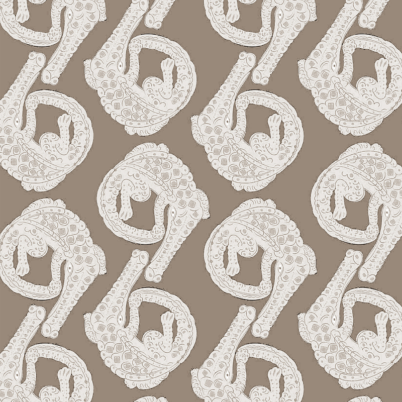 Мебельная ткань Velour Crocodiles Gray-Beige Велюр N 1140 Серо-бежевый в Казани | Loft Concept 