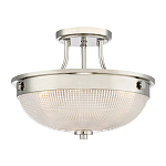 Потолочный светильник со стеклянным плафоном в виде купола Quoizel варинант исполнения - 1 | Loft Concept в Казани