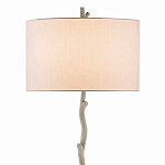 Торшер с цилиндрическим тканевым абажуром на каркасе в виде тонкого дерева Gray Branch варинант исполнения - 1 | Loft Concept в Казани