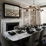 Обои ручная роспись Distant Bamboo Special Colourway on Lead Grey dyed silk варинант исполнения - 1 | Loft Concept в Казани