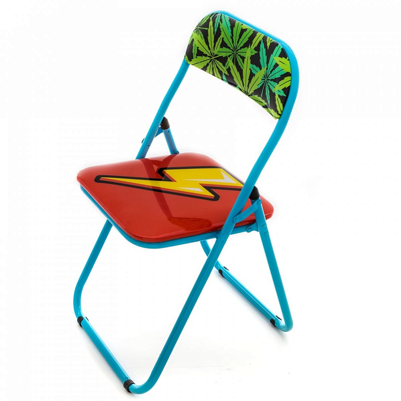 Стул Seletti Folding Chair Flash Мульти Голубой в Казани | Loft Concept 