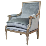 Кресло William Classical Armchair grey velvet варинант исполнения - 3 | Loft Concept в Казани