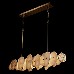 Подвесной светильник с фигурными элементами из белого алебастра Cryptocrystalline Stone варинант исполнения - 6 | Loft Concept в Казани