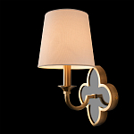 Бра с белым текстильным абажуром и фигурным основанием с зеркальной вставкой Vitorino варинант исполнения - 2 | Loft Concept в Казани