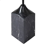 Кофейный столик с круглой столешницей и мраморным основанием Steel Reliability варинант исполнения - 3 | Loft Concept в Казани