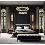 Люстра из 2-х колец с мозаичным хрустальным оформлением Sparks of Crystal варинант исполнения - 2 | Loft Concept в Казани